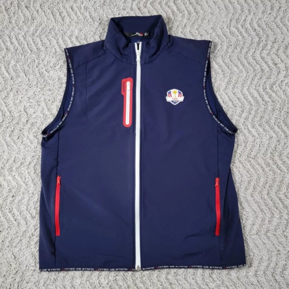 Ralph Lauren RLX Ryder Cup 2020 Team USA Golf Full zip Vest Adult Small